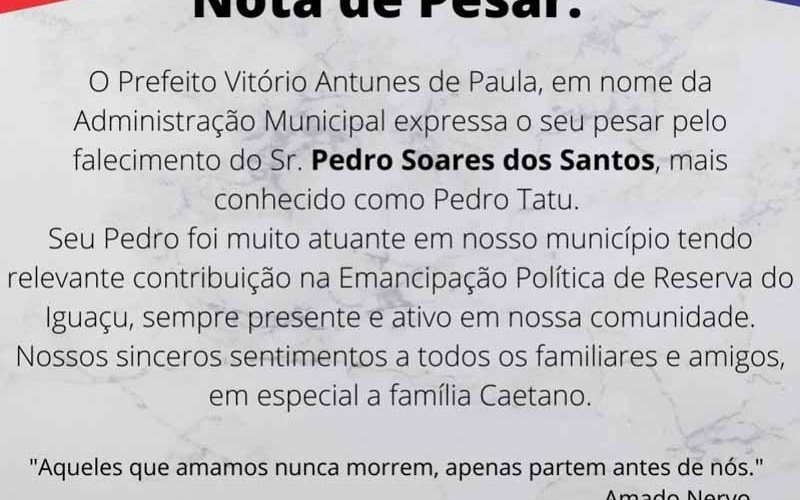 Nota de Pesar